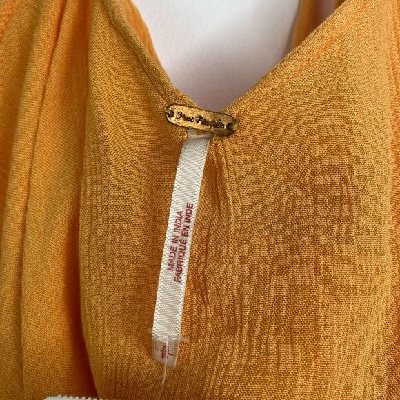 Free People Home Again Tie Back Crop Camisole in Cantaloupe Women’s Size Small - Picture 10 of 11